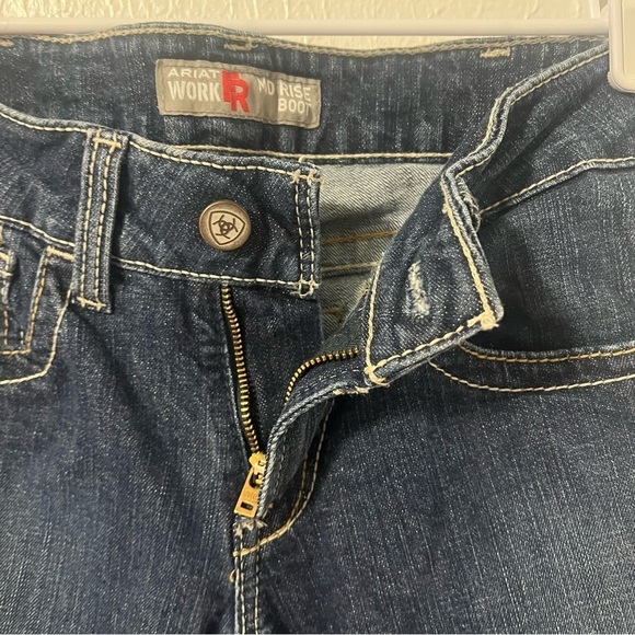 Ariat Work FR (Fire Resistant)Mid Rise Boot Jeans Mens 27L Dark Denim CAT2 2112 - Picture 3 of 14